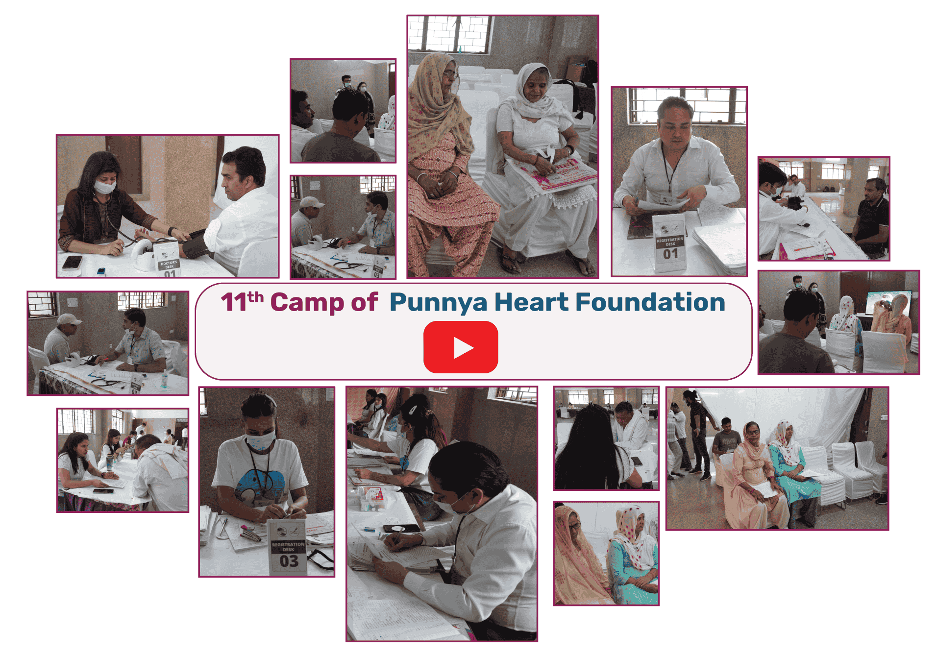 Punyya Life Foundation FREE Heart Camp at Jaunapur [Jaunapur, Delhi] 150+ participants and 100+ FREE consultations done.